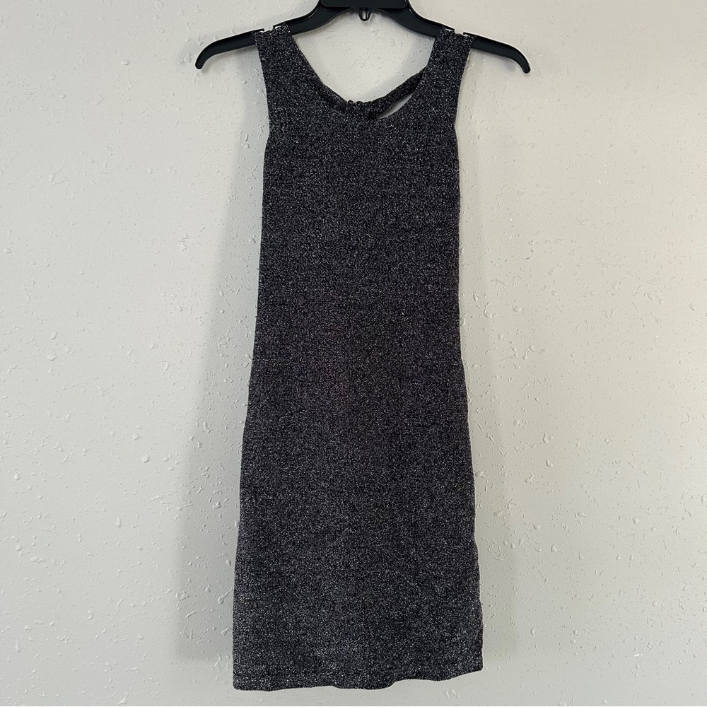 Finesse Silver Sparkly Glitter Mini Dress Party New Year’s Eve Small NYE Formal